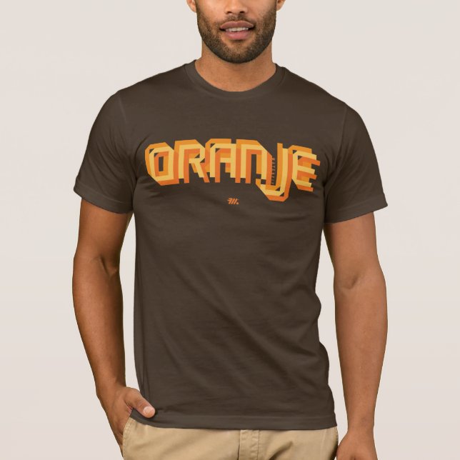 T-shirt Le football néerlandais d'Oranje - chemise Brown (Devant)