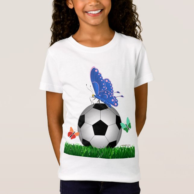 T-Shirt Le football, papillons (Devant)