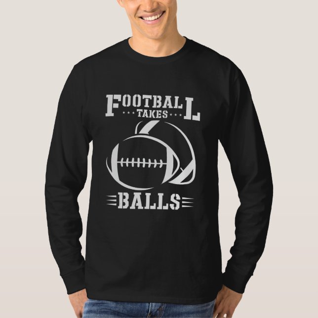 T-shirt Le Football Prend Des Ballons Lineman S'Attaque Au (Devant)