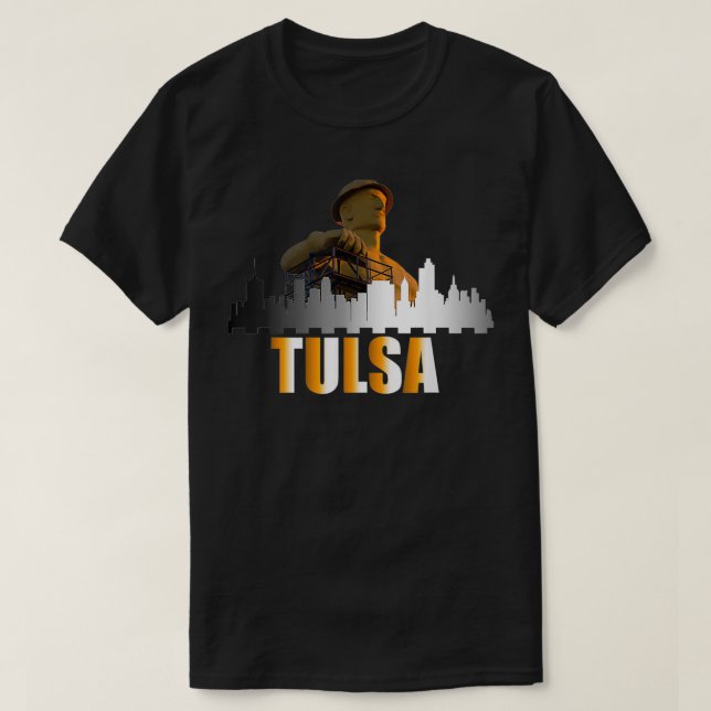 T-shirt Le foreur d'or de Tulsa Oklahoma et Tulsa (Design devant)
