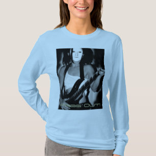 T-shirt le frag brun a adapté la longue douille T doux