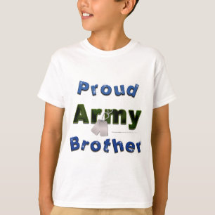 T-shirt Le frère fier d'armée badine la pièce en t