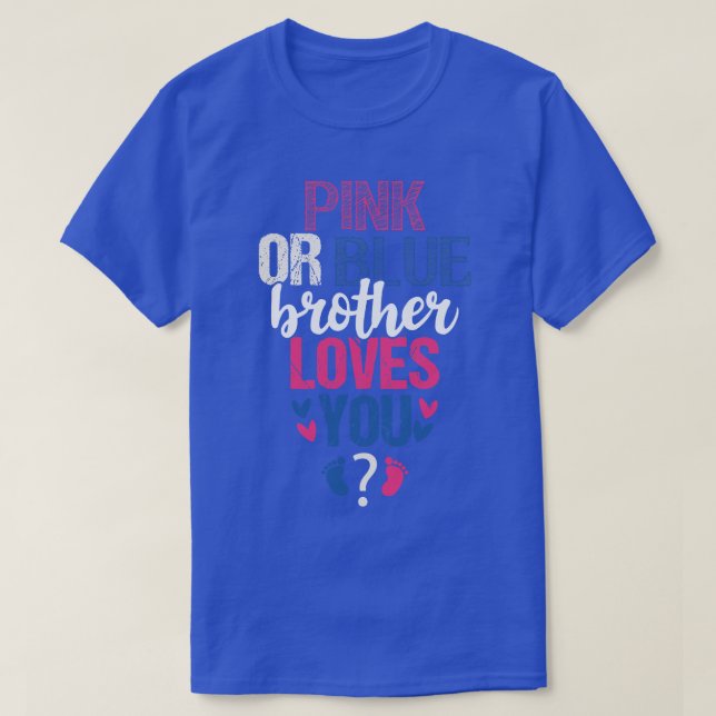 T-shirt Le frère rose ou bleu vous aime (Design devant)