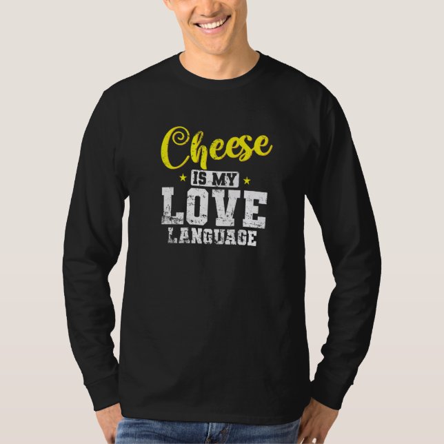 T-shirt Le fromage est ma langue d'amour (Devant)