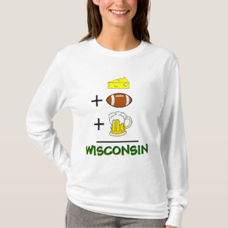 T-shirt Le fromage plus le football plus la bière égale le