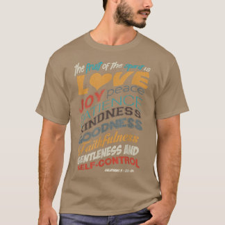 T-shirt Le Fruit De L'Esprit Bible Chrétienne Écriture 
