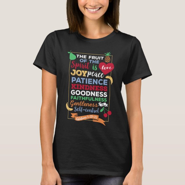 T-shirt Le fruit de l'esprit Galates 5 22 23 (Devant)