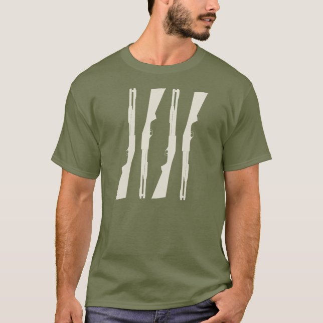 T-shirt le fusil de chasse 12GA = a éclaboussé le melon (Devant)