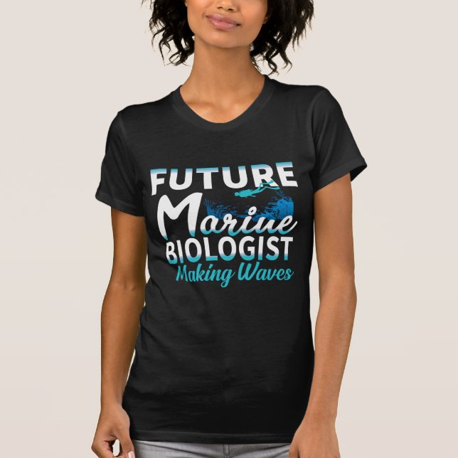 T-shirt Le futur biologiste marin fait des vagues (Devant)