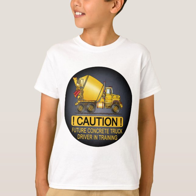 T-shirt Le futur chauffeur de camion concret badine le (Devant)