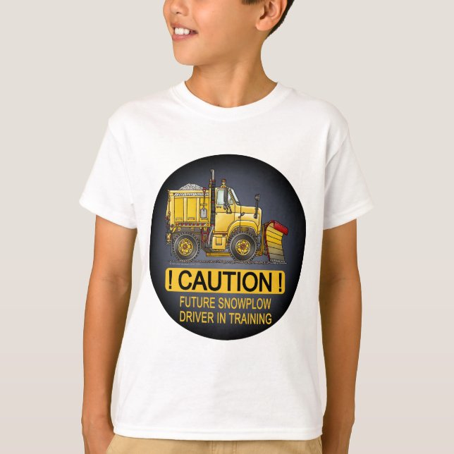 T-shirt Le futur chauffeur de camion de chasse-neige (Devant)