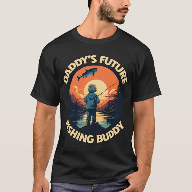 T-shirt Le futur compagnon de pêche de Papa (Devant)