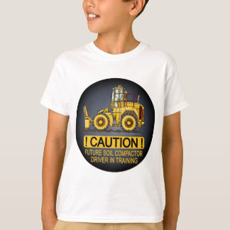 T-shirt Le futur conducteur de compacteur de sol badine le