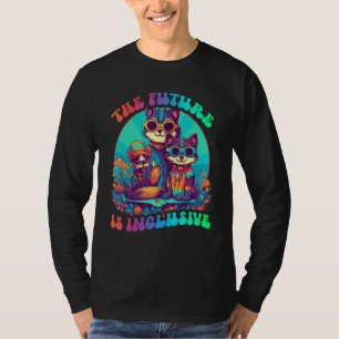 T-shirt Le Futur Est Inclusif LGBT Chat Chien Raton Groov