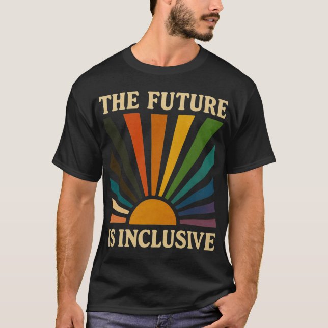 T-shirt Le futur est inclusif rétro (Devant)