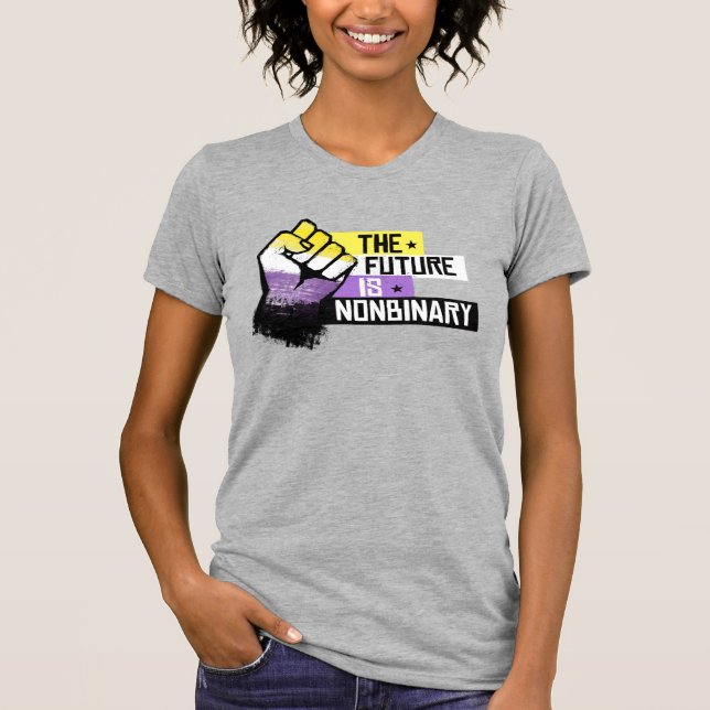 T-shirt Le futur est non binaire (Devant)