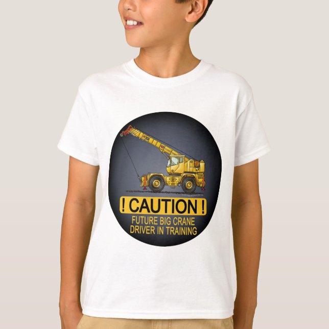 T-shirt Le futur grand conducteur de grue badine le (Devant)