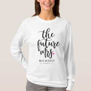 T-shirt Le Futur Mme (Nom) Avec Votre Année Mariage