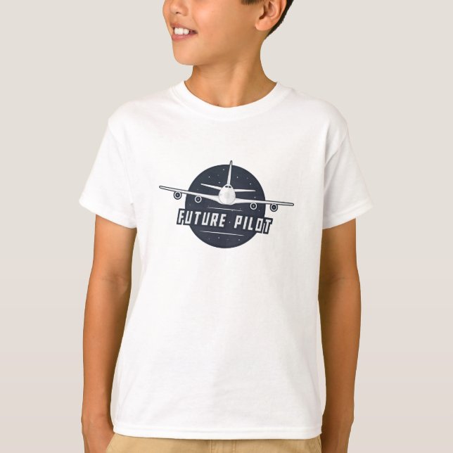 T-shirt Le futur pilote badine la chemise (Devant)