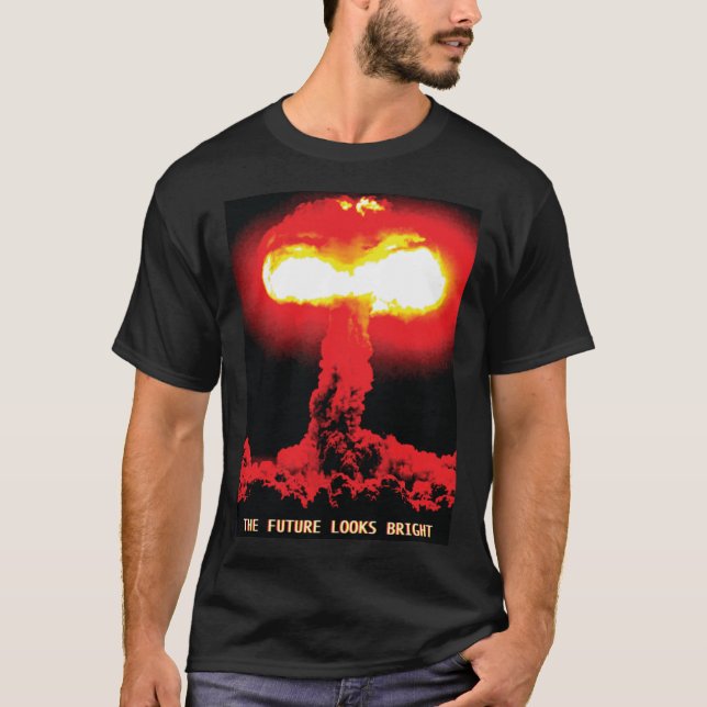 T-shirt Le futur semble brillant rétro (Devant)