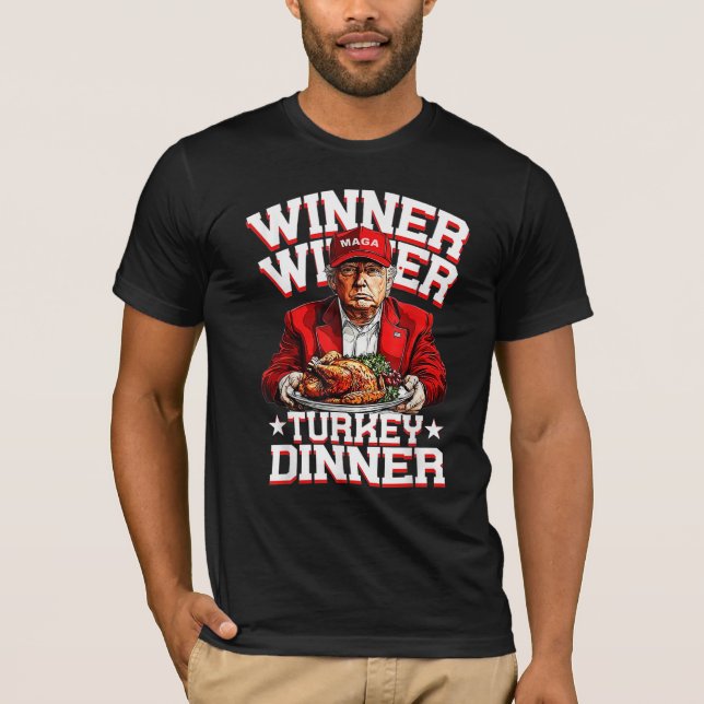 T-shirt Le gagnant de Trump Dîner turc Thanksgiving (Devant)