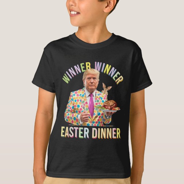 T-shirt Le gagnant du dîner de Pâques Le président Trump e (Devant)