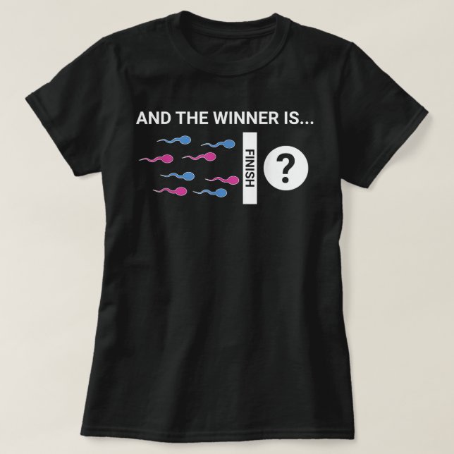 T-shirt Le Gagnant Est Bébé Mignonne Genre Reveal Party Pl (Design devant)