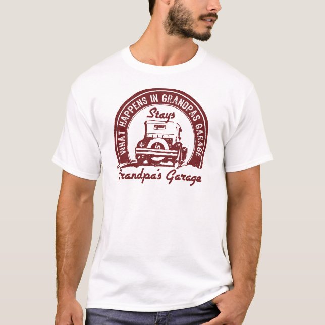T-shirt Le garage du grand-papa (Devant)