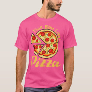 T-shirt Le Garçon Aime La Pizza Ironique Pizza Fabriquant 