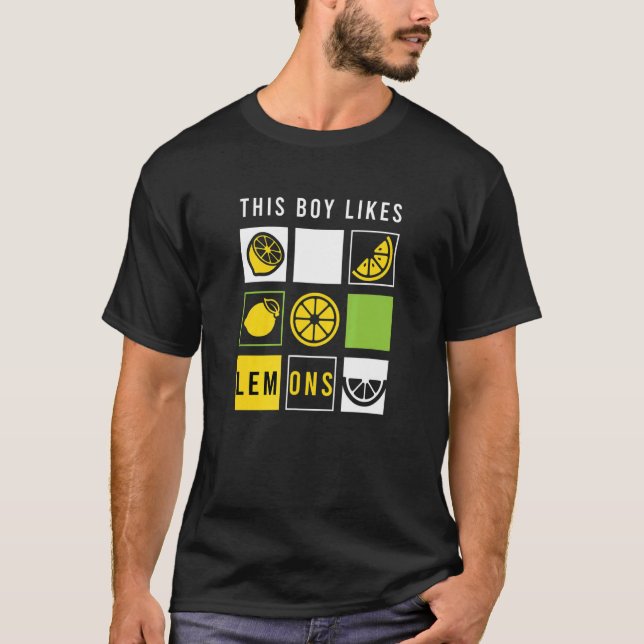 T-shirt Le Garçon Aime Les Citrons Fruits Été De Lemonade (Devant)