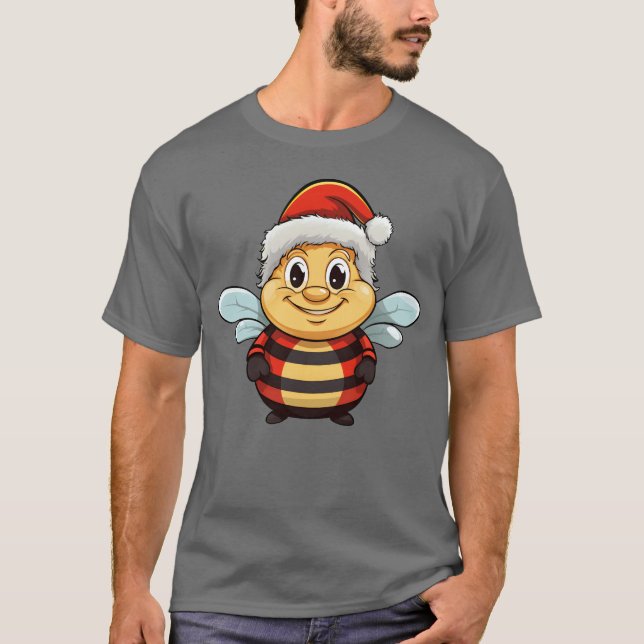 T-shirt Le garçon d'abeilles de Noël (Devant)