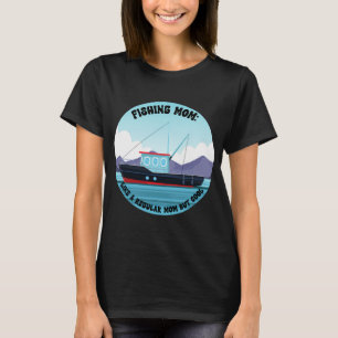 T-shirt Le garçon et le chat naviguent dans un bateau et p
