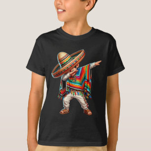 T-shirt Le garçon mexicain Dabbing Poncho Cinco De Mayo