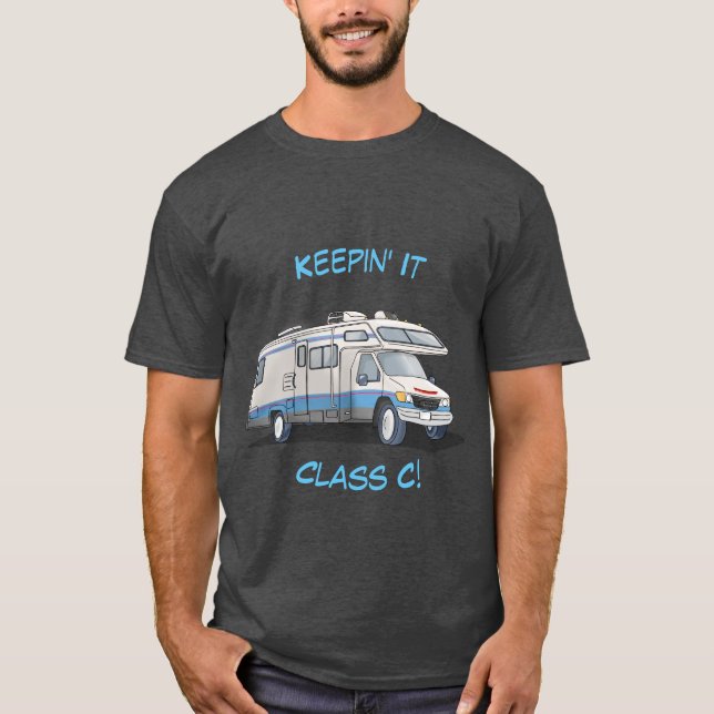 T-shirt Le gardant tasse de café de la classe C Motorhome (Devant)