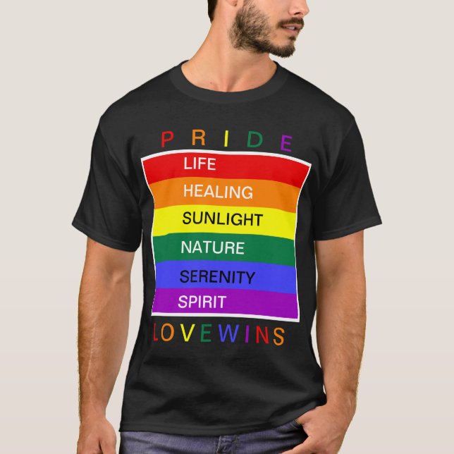 T-shirt Le Gay pride LGBT Rainbow Love gagne sur mesure (Devant)