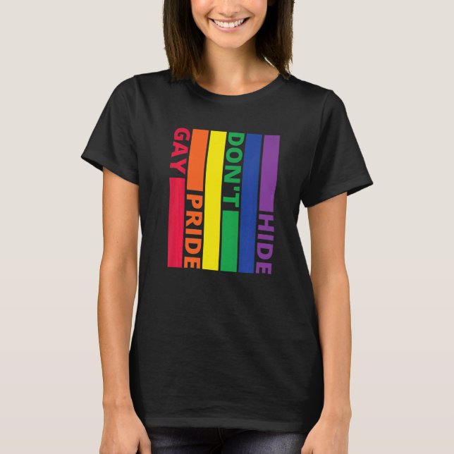 T-shirt Le gay pride ne cache pas le Mois de sensibilisati (Devant)