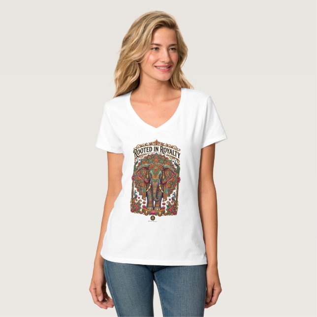 T-shirt Le Géant Doux : Conception Artistique d'Éléphant (Devant entier)