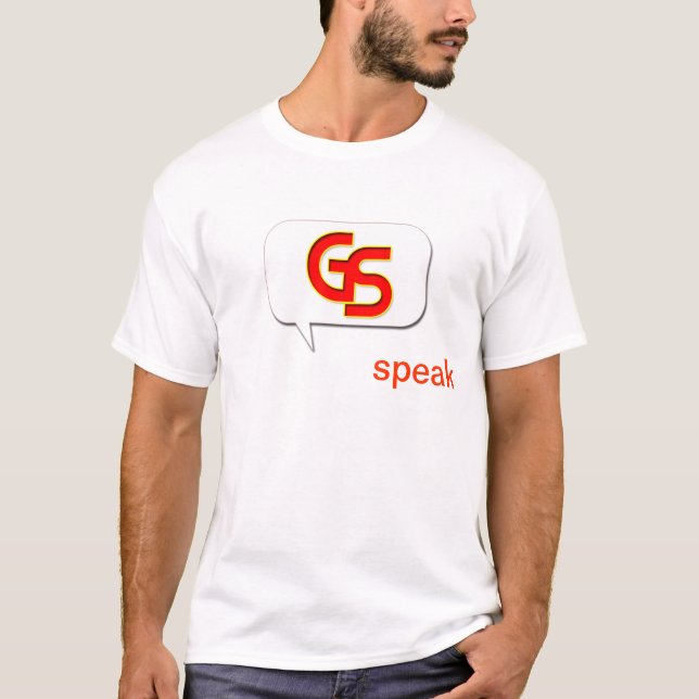 T-shirt Le geek parlent (Devant)