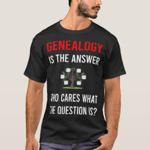 T-shirt Le généalogiste de la réponse Généalogie