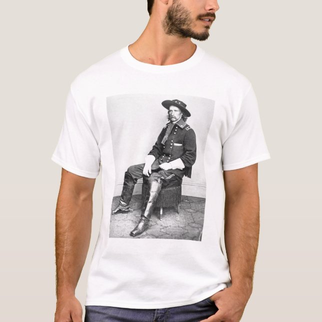T-shirt Le Général George A. Custer (photo de b/w) (Devant)