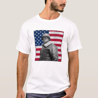 T-shirt Le Général Patton et le drapeau américain