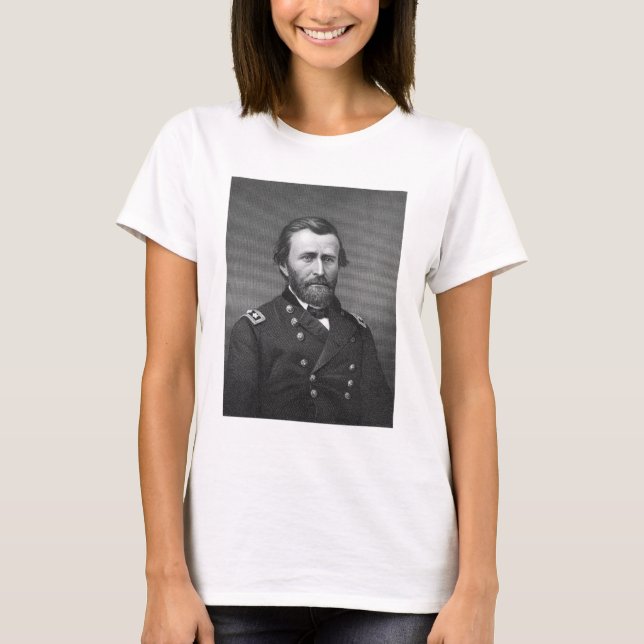 T-shirt Le général Ulysses Simpson Grant, gravé après une  (Devant)