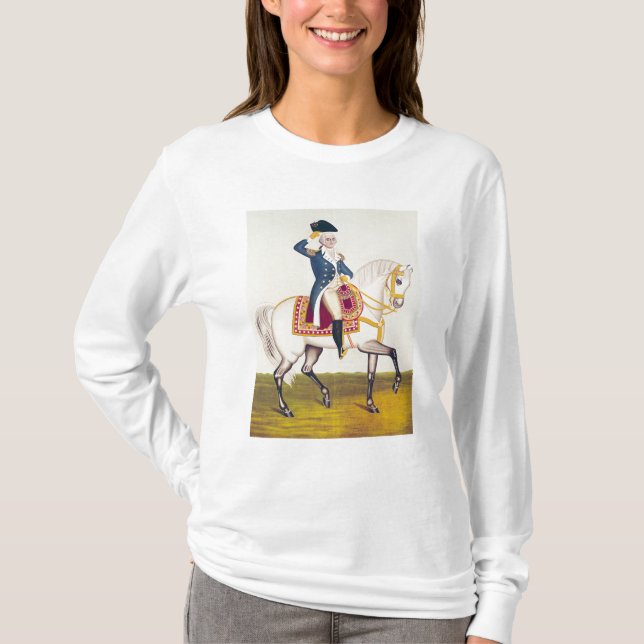 T-shirt Le Général Washington sur un chargeur blanc, (Devant)