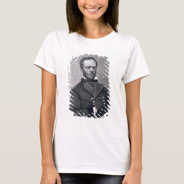 T-shirt Le général William Tecumseh Sherman, gravé après u (Devant)
