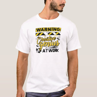T-shirt Le génie créatif au travail Conception amusante