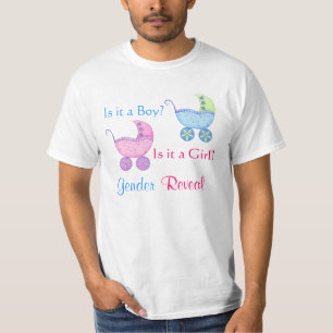 T-shirt Le genre bleu de rose de boguet de bébé indiquen