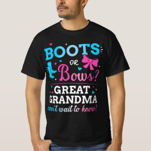 T-shirt Le genre révèle des bottes ou des arcs arrière gra
