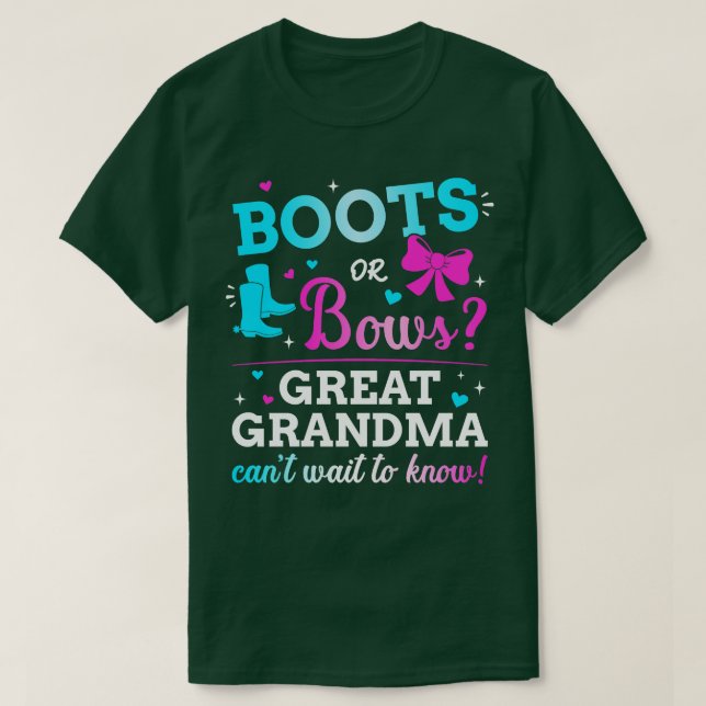 T-shirt Le genre révèle des bottes ou des arcs arrière gra (Design devant)