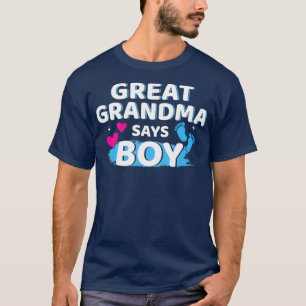 T-shirt Le genre révèle l'arrière grand-mère dit le ga