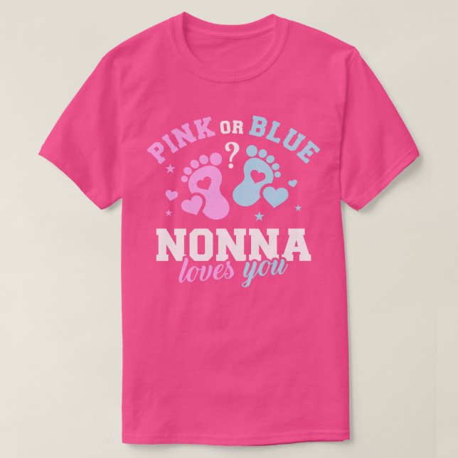 T-shirt Le genre révèle nonna grand-mère (Design devant)